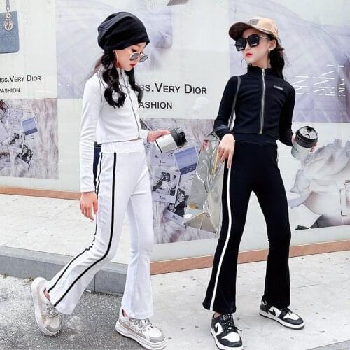 Girls Clothing Sets Kids Fashion Cotton Tops Pants Slim Two Pieces Children New Spring Autumn Girls Outfits 4 7 8 9 10 11 13Year
