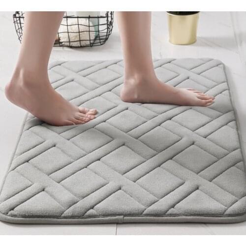 High Quality 40x60cm rectangl Bath Mat Bathroom Bedroom Non-slip Mats Foam Rug Shower Carpet for Bathroom Kitchen Bedroom