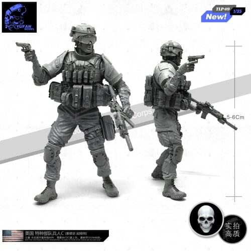 Yufan Model 1/35 U.s. Special Force Soldier C Resin Model [superfine Moulding Figure Unmounted Kits Tlp-09