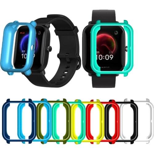 TPU Soft Full Edge Protector Smartwatch Case Shell Frame For Amazfit BIP S/Lite/U/Pro GTS 2 Mini Watch Protective Bumper Cover
