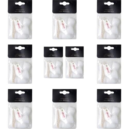 10Set Oil Absorbent Cotton Core Wicks Cotton Pads Set For ZP Kerosene Oil Gasoline Lighter Universal Replacement Repair Gadgets