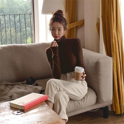 New Spring Top Sexy T Shirt Women Elasticity T-Shirt Korean Style Tee Woman Clothes Slim Tshirt Female Skinny Long Sleeve Tops