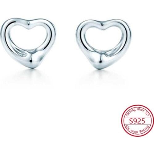 Tif 925 sterling silver classic style ladies high end love earrings with original logo China factory