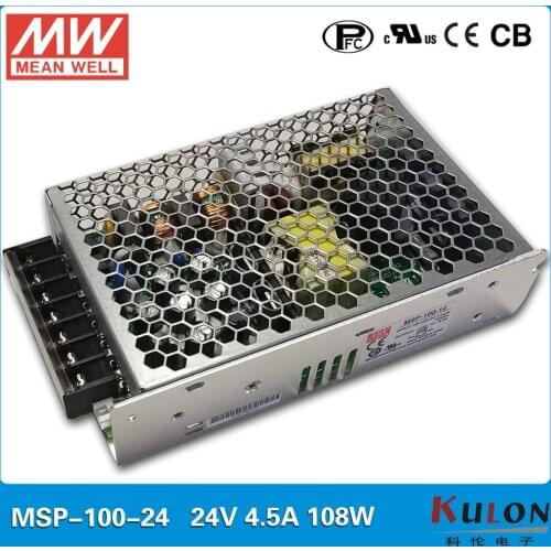 Original MEAN WELL MSP-100-24 AC/DC single output supply 24V 108W 4.5A Switching power supply Medical safety approved with PFC