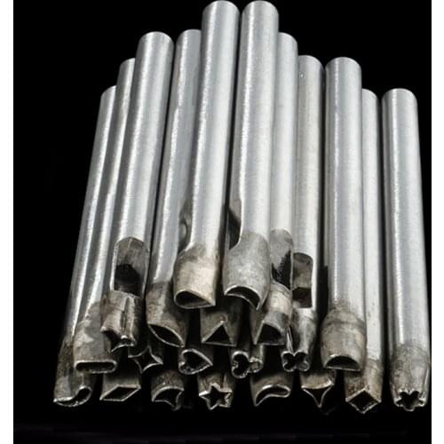 MIUSIE Cut Flower Shaped Punch Handmade Flower Hole Puncher Leather Steel Mixed Design Belt Hole Making Leather Craft Tool