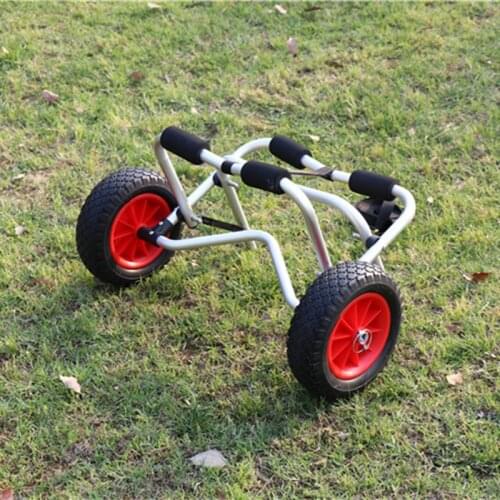 Portable Inflatable Boat Cart Beach Marine Drag Trailer Kayak Carrier Lightweight Folding Dolly Tote Trolley Transport Cart