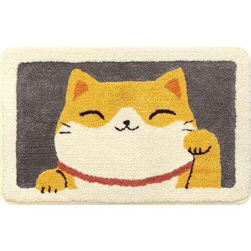 Anti-slip Bath Mat On The Floor Cartoon Long & Short Fabric Home Door Mat Home Bathroom Absorbent Non-Slip Rug Bedroom Mat