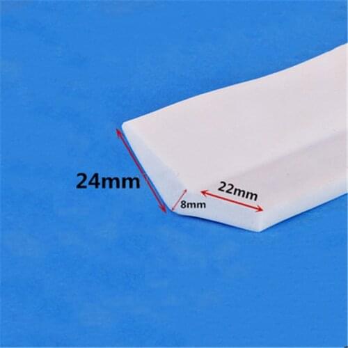 Custom Silicon Rubber Foam Angle Corner Protecor Collision Avoidance Gasket V Silicone Sealing Strip Bar 24x22mm White