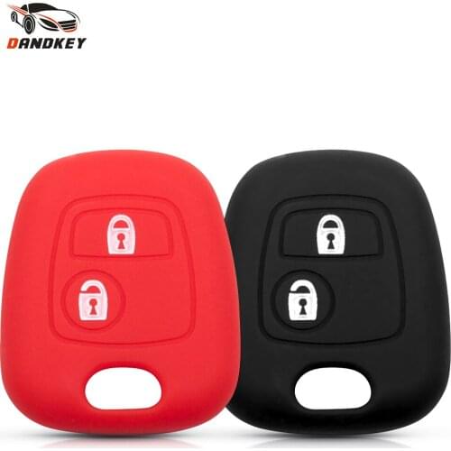 Dandkey 50pcs Silicone Key Cover For Citroen C1 C2 C3 C4 Xsara Picasso Peugeot 106 107 206 207 307 Toyota Aygo Remote Case Fob