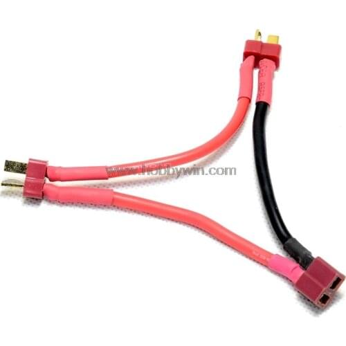 T-plug series connection cable RC Battery tandem converter wire to keep same capacity & Increase voltage output