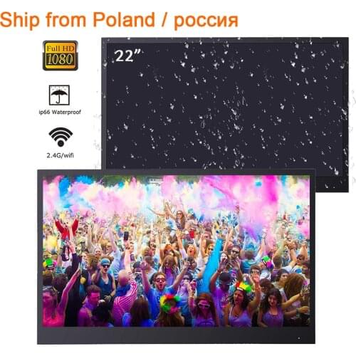 Souria-Velasting 22 Inches Black LED TV Waterproof for Bathroom Android 7.1 Smart Monitor Television Europe Russia Warehouse
