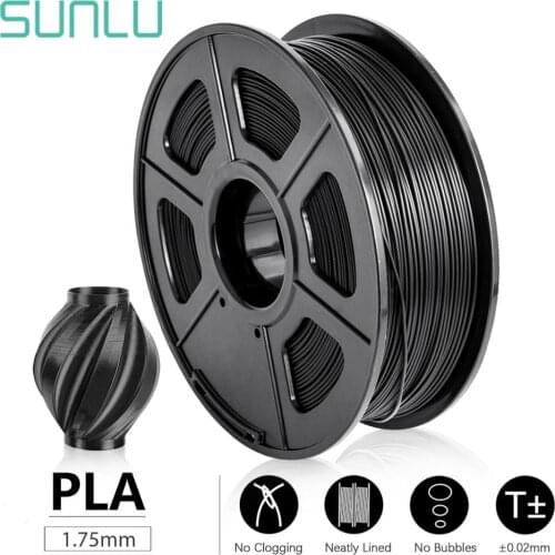 SUNLU 3D Printer Filament 1.75mm 1KG With Spool PLA Filament For 3D Printing Pen Refill 11 Colors Consumables