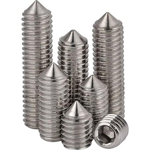 Grub Screws A2 Stainless Cone Point Allen Socket Screw M3 M4 M5 M6