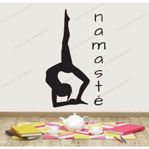 Yoga Pose Silhouette Wall Decal Vinyl Sticker Dance Studio Bedroom Wall Home Decor yw-598