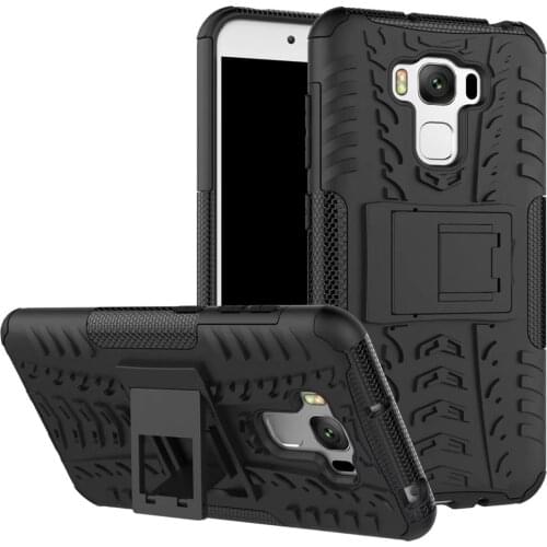 Armor Tough Rugged Shockproof Dual Layer Hybrid Hard/Soft Slim Protective Case with stand for Asus zenfone 3 max 5.5 zc553kl
