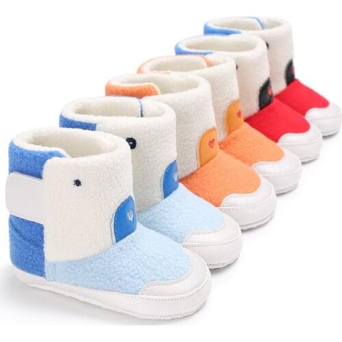 Winter 0-1 years old men and women baby warm rubber bottom anti-skiing boots baby toddler shoes