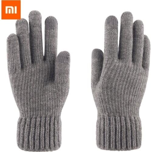 Xiaomi Winter Gloves Thermal Warm Windproof Outdoor Sports Cycling Gloves Full Finger Touch ScreenPlus cashmere Glove