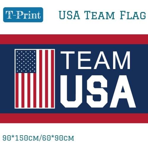 15PCS Flag Team USA Flag 90x150cm Polyester Digital Print Banner With 2 Grommets 3x5ft For World Cup