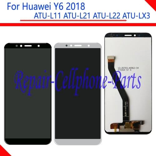5.7 inch Full LCD DIsplay + Touch Screen Digitizer Assembly For Huawei Y6 2018 ATU-L11 ATU-L21 ATU-L22 ATU-LX3 For Y6 Prime 2018