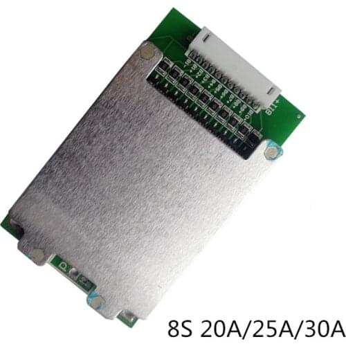 Balance 8S 20A/8S 25A/8S 30A BMS Board Same-port lithium battery protection board with temperature switch equalization function