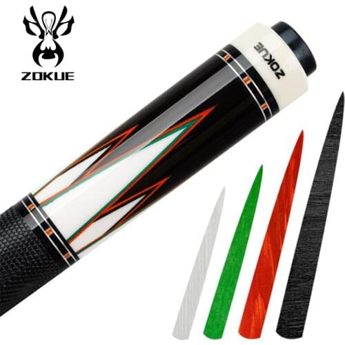 ZOKUE Pool Cue Real Wood Inlay Stick 12.2-12.5mm Genuine Leather Radial Joint Kit Professional Precious Wood Billar Cue