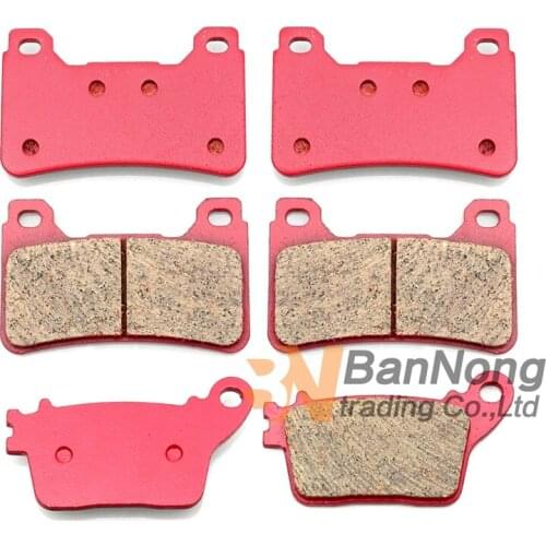 For Honda CBR600RR /ABS 2007-2017 CBR1000RR Fireblade 2006-2016 CBR1000RRA ABS 2009-2016 Front Rear Brake Pads Kit Set