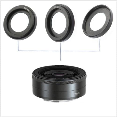 EW-43 EW43 Metal Lens Hood Cover 43mm Thread For C-anon EF-M 22mm f/2 STM Camera Camera accessories