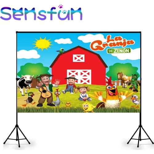 Happy birthday GRANJA de zenon background Boys Newborn Baby Shower Photocall Boda Farm Photography Backdrops for Photo Studio