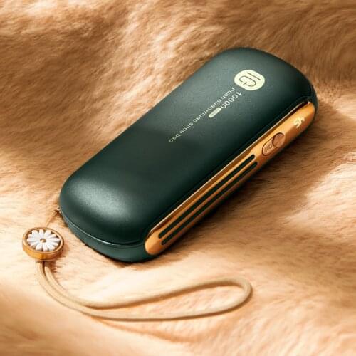 Hand Warmer Power Bank 10000mAh USB Heater Mini Poverbank Portable Charger Digital Display Powerbank for Xiaomi iPhone Samsung