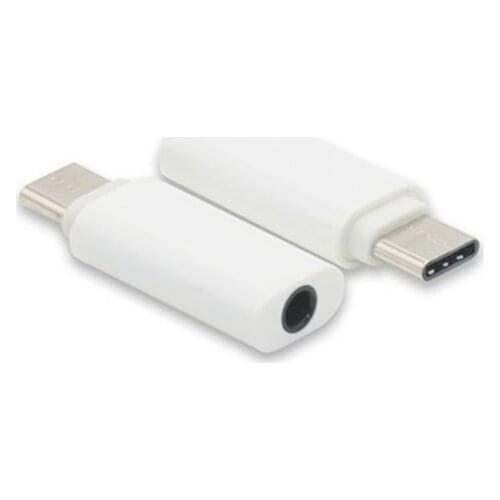 CatXaa White Short Type-c to 3.5mm Earphone Adapter Cable Car Converter Mobile Phone Cables Small Connector for Xiaomi Huawei