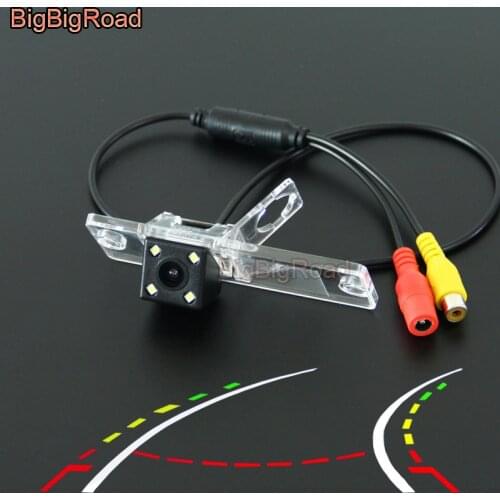 BigBigRoad Car Intelligent Dynamic Tracks Rear View Camera Night Vision For Mitsubishi L200 Pajero Zinger 2009 2010 2011 2012