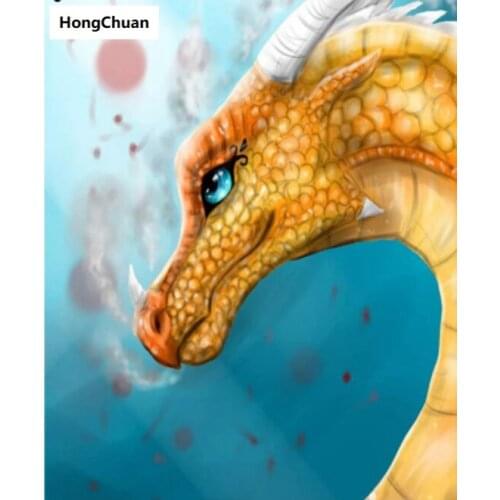 Golden Dragon Cartoon 5D DIY Full Square/Round Diamond Painting Diamond Embroidery Diamond Cross Stitch Home Decoration Gift