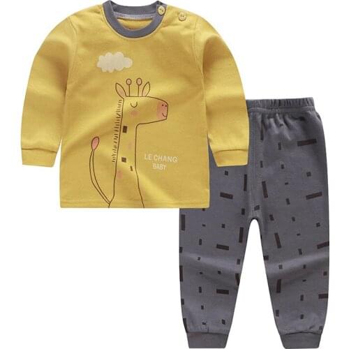 ZWY1318 Kids Fashion Clothes Sets Baby Boy Girl Autumn Winter Kids Toddler T Shirt Pant 2pcs/set Casual Kids Suits