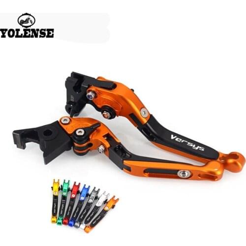 LOGO Versys For KAWASAKI VERSYS 1000 VERSYS1000 VERSYS650 VERSY 650 2015-2017 Motorcycle Folding Extendable Brake Clutch Levers