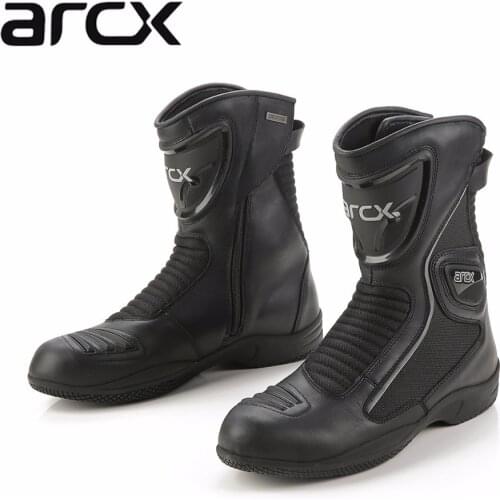 ARCX Motorcycle Leather Boots Motorbike Ankle Rider Shoes Knight Road Racing boots Riding Waterproof Touring Biker boots