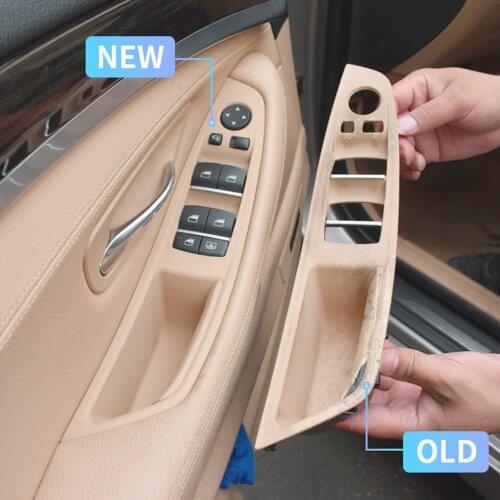 Original Left Hand Drive LHD For BMW 5 series F10 F11 Gray Beige Black Car Interior Inner Door Handle Panel Pull Trim Cover