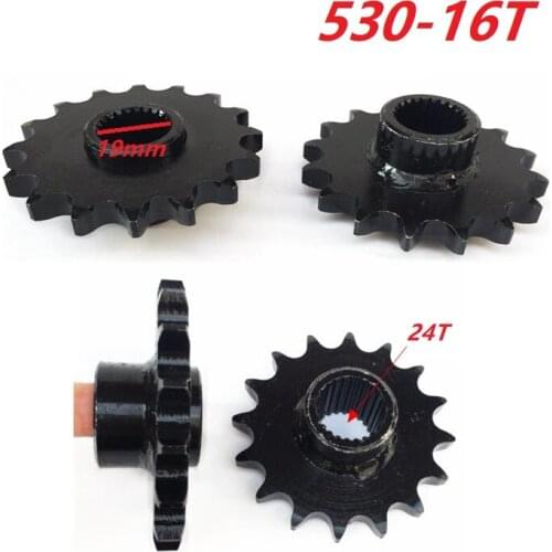 ATVS ATV UTV front sprocket sprockets Inner hole 25mm 24T outside 16t for 530 chain 4X4 go kart karting quad buggy 350