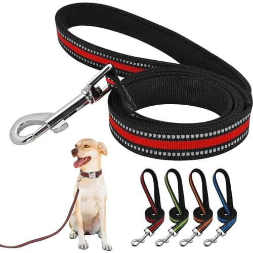 4ft Reflective Nylon Dog Leash Rope Colorful Pet Leash For Small Medium Dogs Duarable Pet Walking Lead For Pitbull Chihuahua