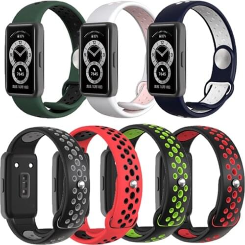For Huawei Band 6 Strap Breathable Sport Replacement Strap Smart Watchband Bracelet for huawei band6 honor band 6 Watch Strap