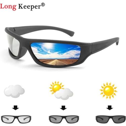 Classic Mens Polarized Sunglasses Vintage Driving Sports Glasses Photochromic Sunglass Square Fishing Change Color oculos de sol