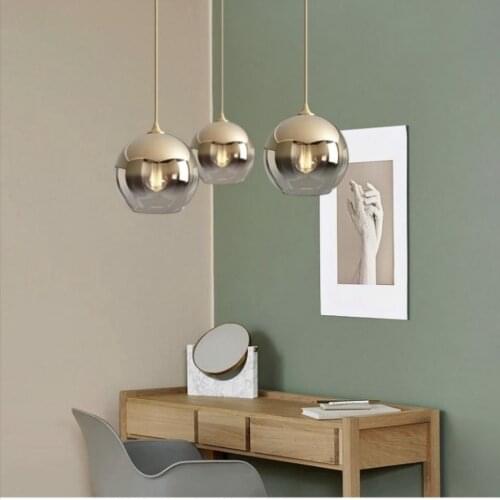 Nordic LED Glass Pendant Lights for Coffee Shop Decoration,Hanging Lamp Dinning Room Pendant Lamps Home Decor Art Light Fixtures