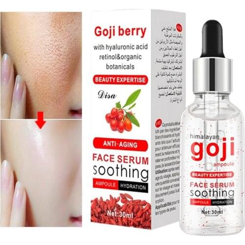 Goji Berry Serum Facial Hyaluronic Acid Face serum Skin Care shrink pores Anti Aging Intensive Lifting Firming Anti Wrinkles30ml