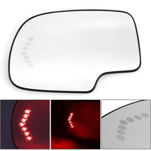 TAIHONGYU Left Driver Side Turn Signal Heated Mirror Glass Fit for GMC Chevy Cadillac 2003-2007 88944391