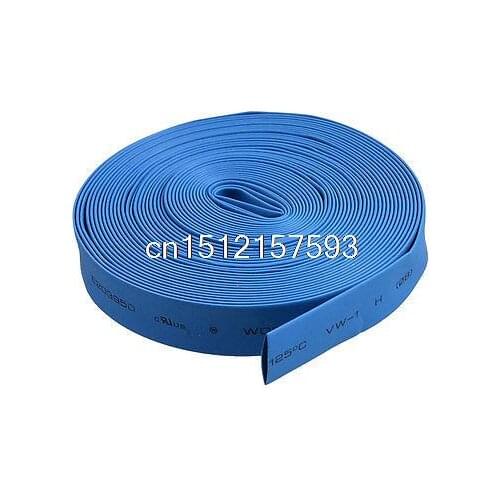 8mm 0.315" Blue Heat Shrinkable Tube Shrink Tubing 10M 32.8Ft Length
