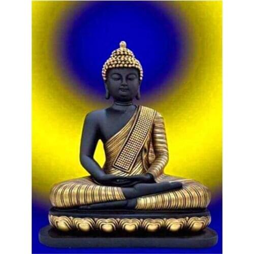 Buddha Pre-Printed 11CT Cross-Stitch DIY Embroidery Complete Kit DMC Threads Handicraft Knitting Handiwork Handmade Needle