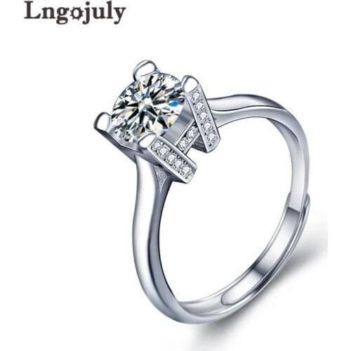 Classic 925 Sterling Silver Ring Diamond Jewelry Moissanite Ring Anniversary Party Wedding Ring For Women Fine Jewelry Gifts
