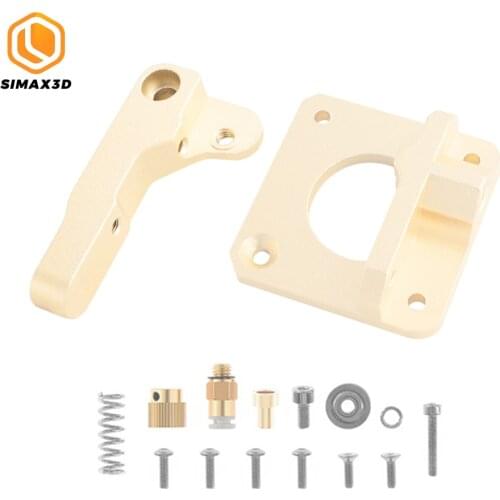 Golden Left Hand Mk8 Extruder Upgraded Replacement Aluminum MK8 Extruder Drive Feed for CR-10, 10S S4 S5 3D Printer Parts