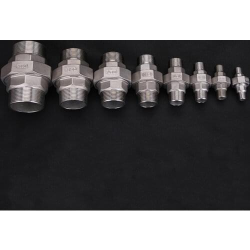 1/4" 3/8" 1/2" 3/4" 1" 1-1/4" 1-1/2" 2" BSPT Euqal Male Socket Union Set 304 Stainless Steel Pipe Fitting Water Gas Oil