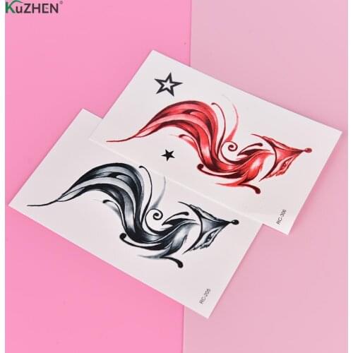 1 Sheet Stickers Fashion Sex Waterproof Tattoo Sticker Fake Tattoo Animal Fox Temporary Tattoo For Women Body Art