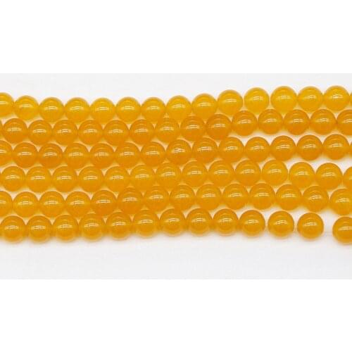 1strand/lot Yellow Quartz Crystal Stone Round Beads Loose Spacer Bead 4/6/8/10/12 mm For DIY Bracelet Jewelry Making Findings